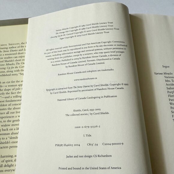 Carol Shields The Collected = Stories Hardcover - Picture 4 of 5